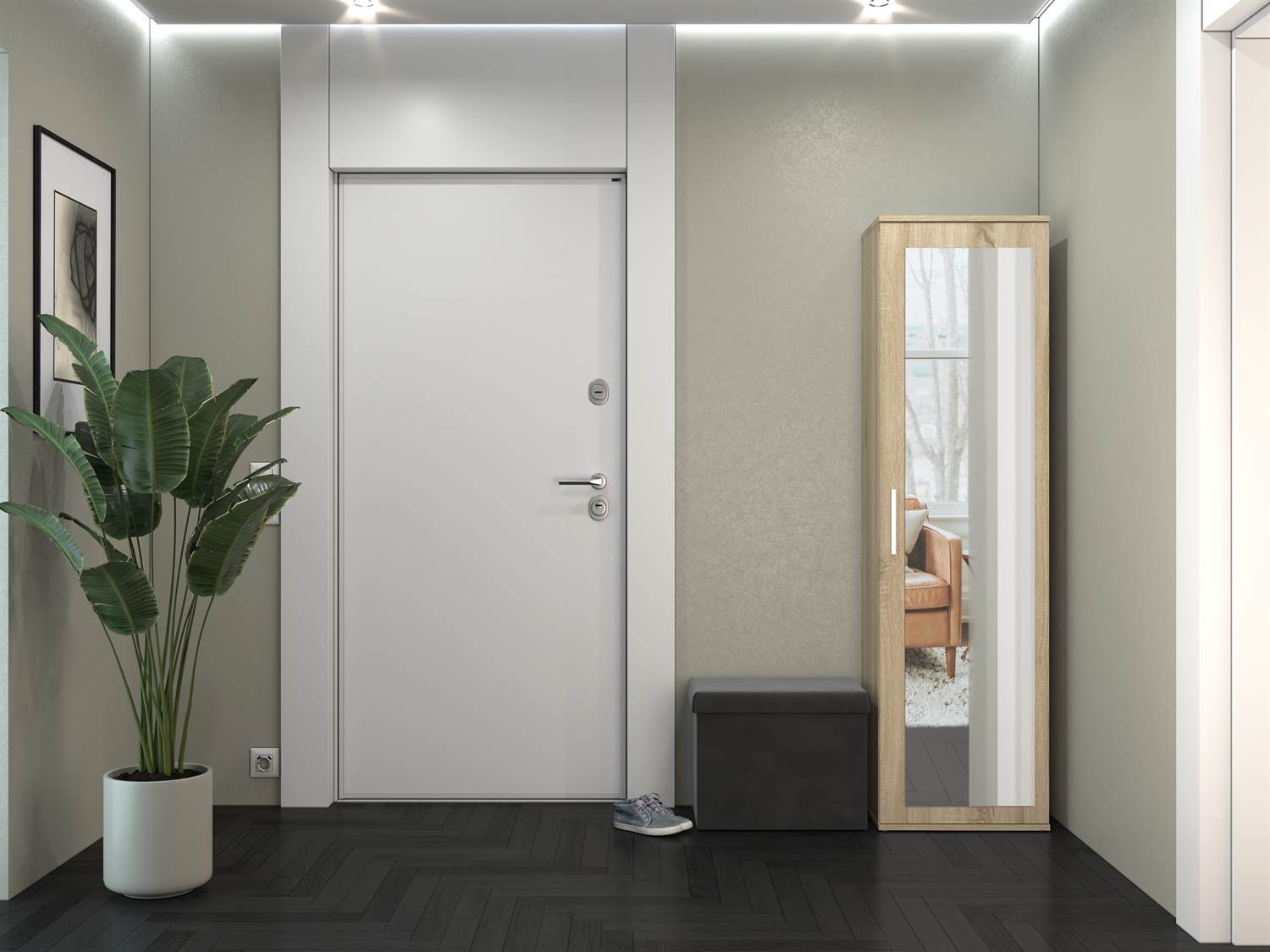 Szafa do przedpokoju DEMO z lustrem