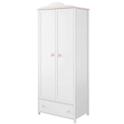 Szafa LUNA LN-012d biały/różowy