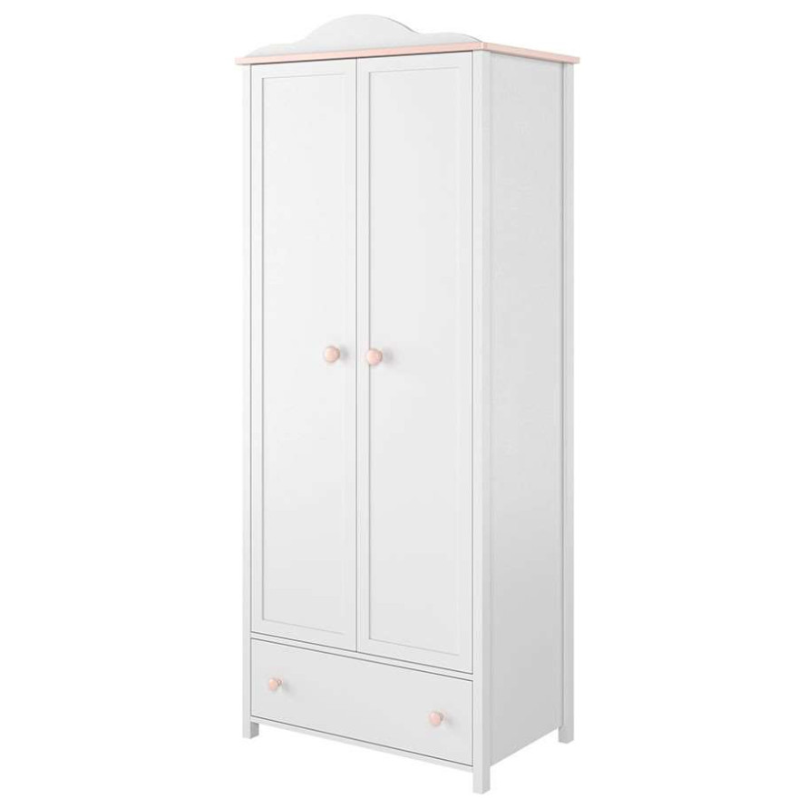 Szafa LUNA LN-012d biały/różowy