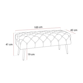 Ławka tapicerowana SAFIRA GOLD
