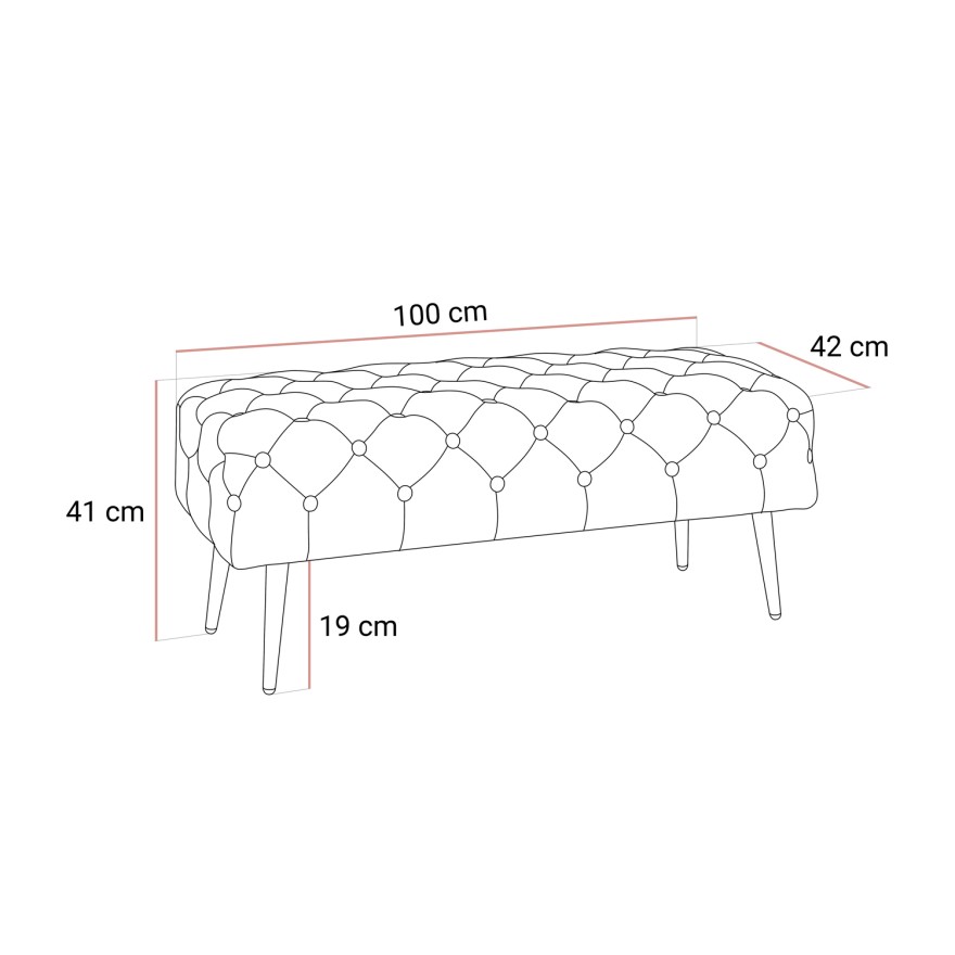 Ławka tapicerowana SAFIRA GOLD