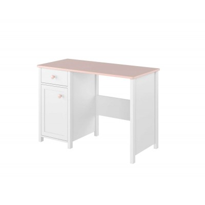 Biurko LUNA LN-03 biały/różowy