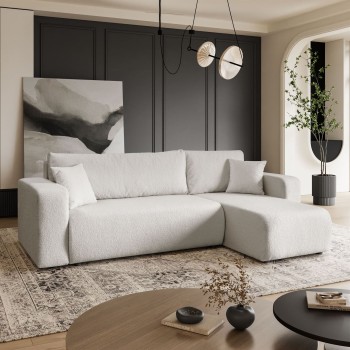 Narożnik tapicerowany VESPO L z funkcją spania i pojemnikiem na pościel