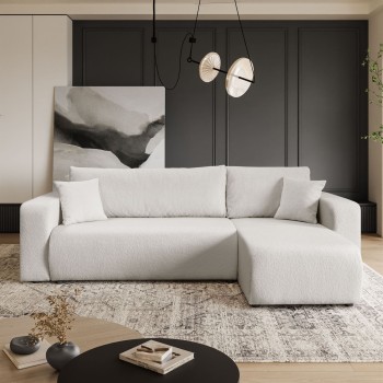 Narożnik tapicerowany VESPO L z funkcją spania i pojemnikiem na pościel