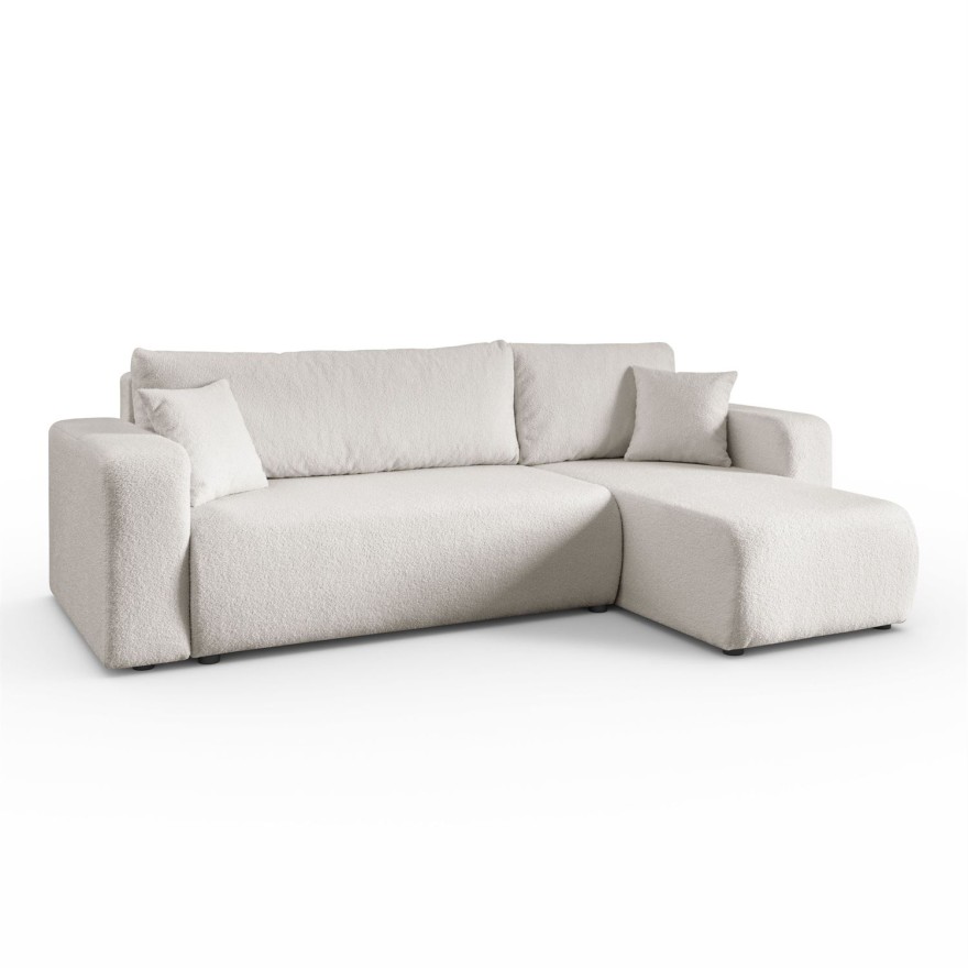 Narożnik tapicerowany VESPO L z funkcją spania i pojemnikiem na pościel