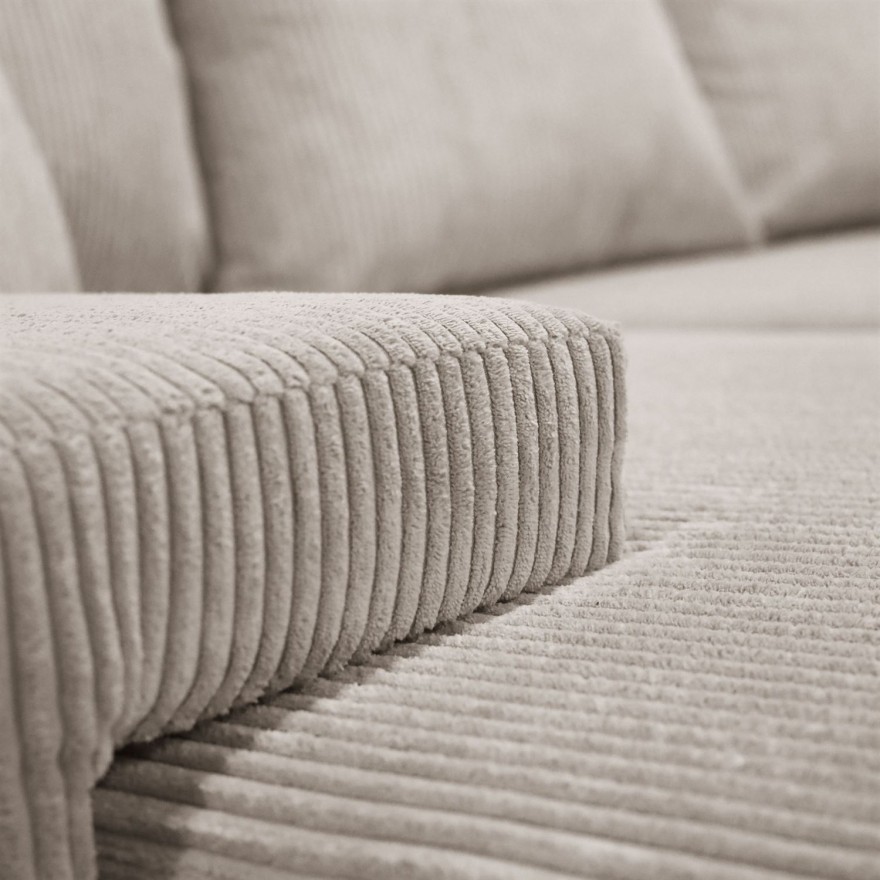 Narożnik tapicerowany LAVIO U z funkcją spania i pojemnikiem na pościel