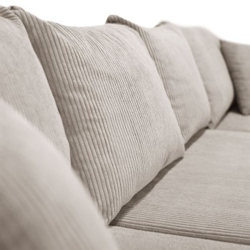 Narożnik tapicerowany LAVIO U z funkcją spania i pojemnikiem na pościel