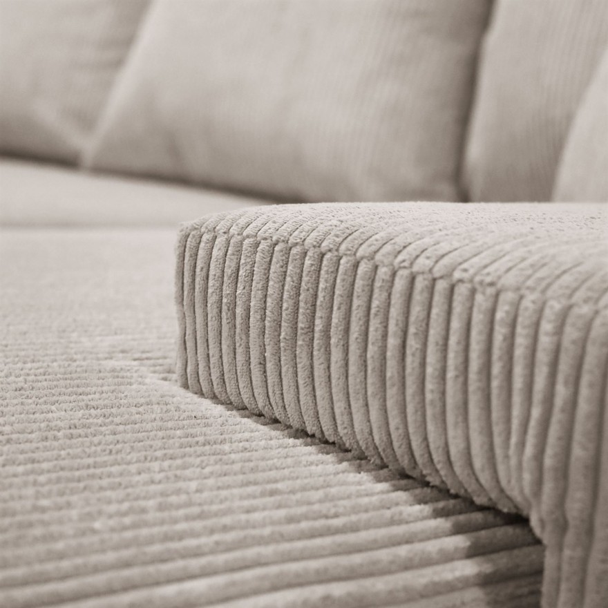 Narożnik tapicerowany LAVIO L z funkcją spania i pojemnikiem na pościel