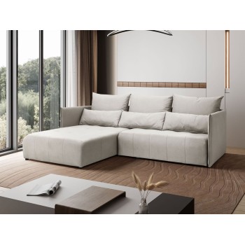 Narożnik tapicerowany APOLLO L z funkcją spania i pojemnikiem na pościel