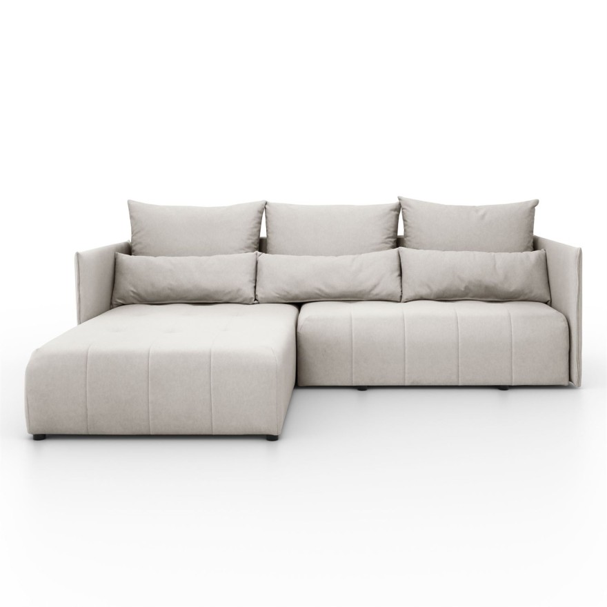 Narożnik tapicerowany APOLLO L z funkcją spania i pojemnikiem na pościel