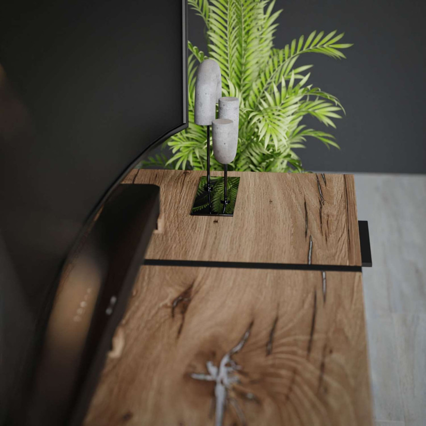 Szafka RTV ONYX LOFT na nóżkach 158 cm