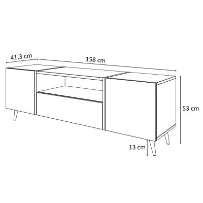 Szafka RTV ONYX LOFT na nóżkach 158 cm