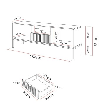 Szafka RTV pod telewizor CORTADO RTV154