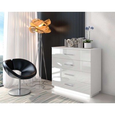 Komoda Lina UCHWYTY chrom LED