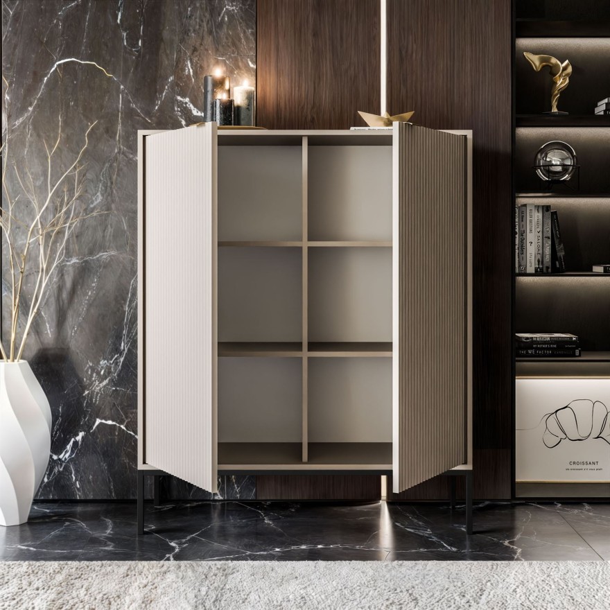 Komoda wysoka CORTADO K104 dwudrzwiowa