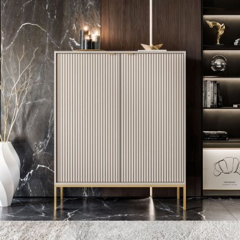 Komoda wysoka CORTADO GOLD K104 dwudrzwiowa