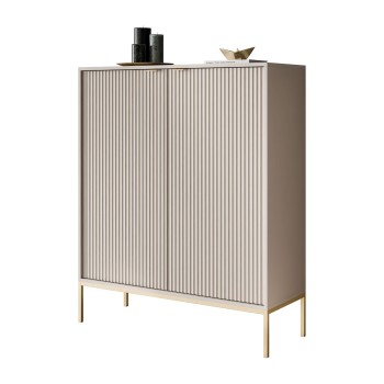 Komoda wysoka CORTADO GOLD K104 dwudrzwiowa