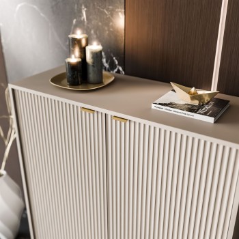 Komoda wysoka CORTADO GOLD K104 dwudrzwiowa