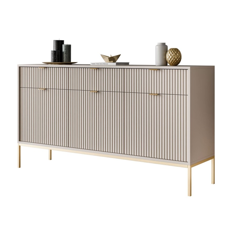 Komoda CORTADO GOLD KSZ154 z szufladami 154 cm