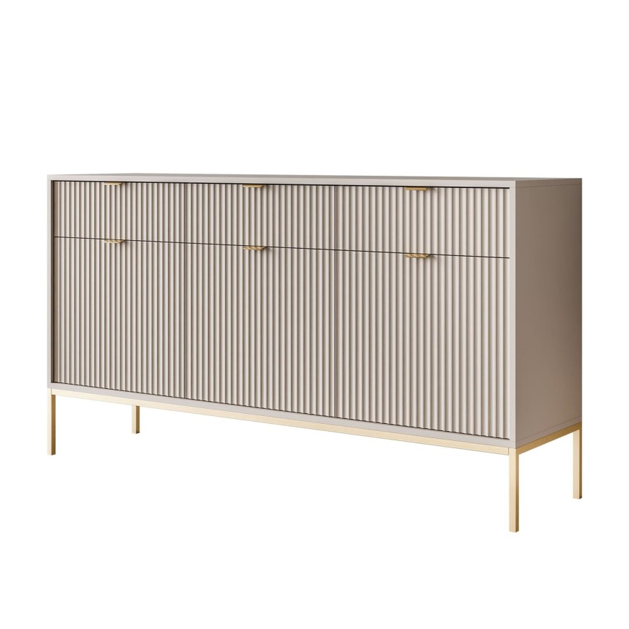 Komoda CORTADO GOLD KSZ154 z szufladami 154 cm