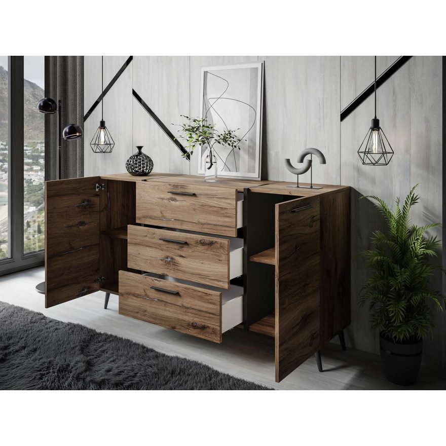 Komoda z szufladami ONYX LOFT na nóżkach Komoda z szufladami ONYX LOFT na nóżkach