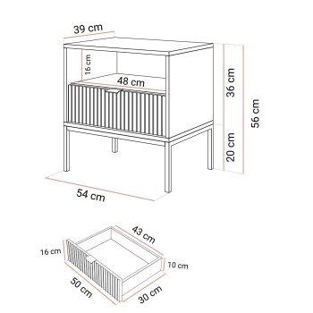 Szafka nocna CORTADO S54