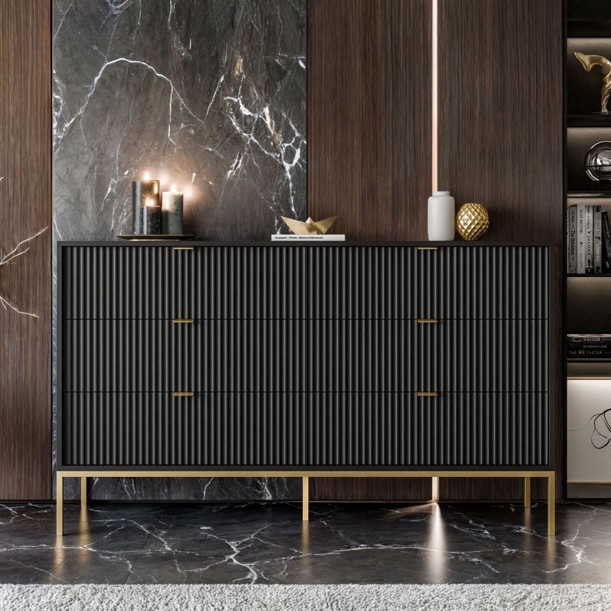 Komoda CORTADO GOLD KS154 z szufladami