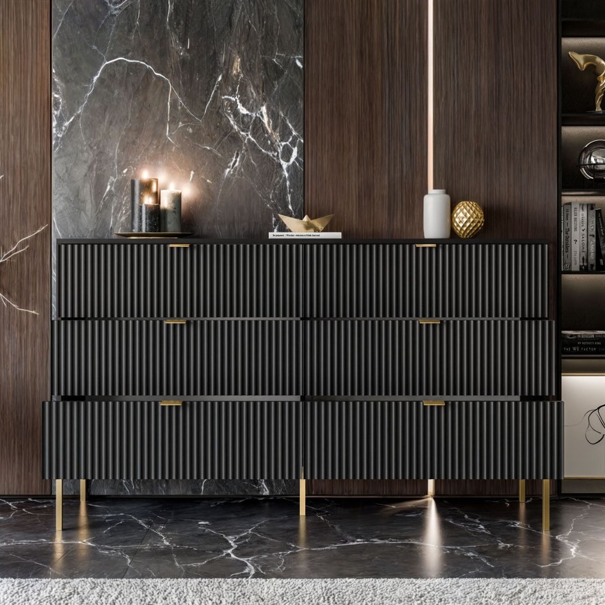 Komoda CORTADO GOLD KS154 z szufladami