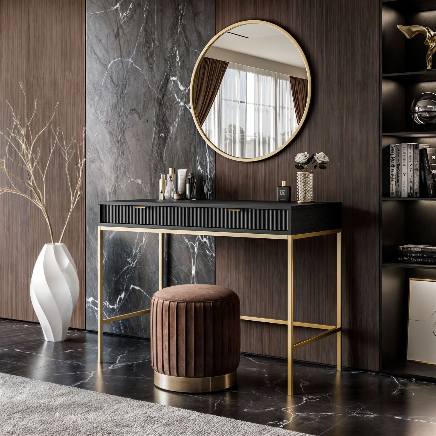 Toaletka z lustrem CORTADO GOLD T104