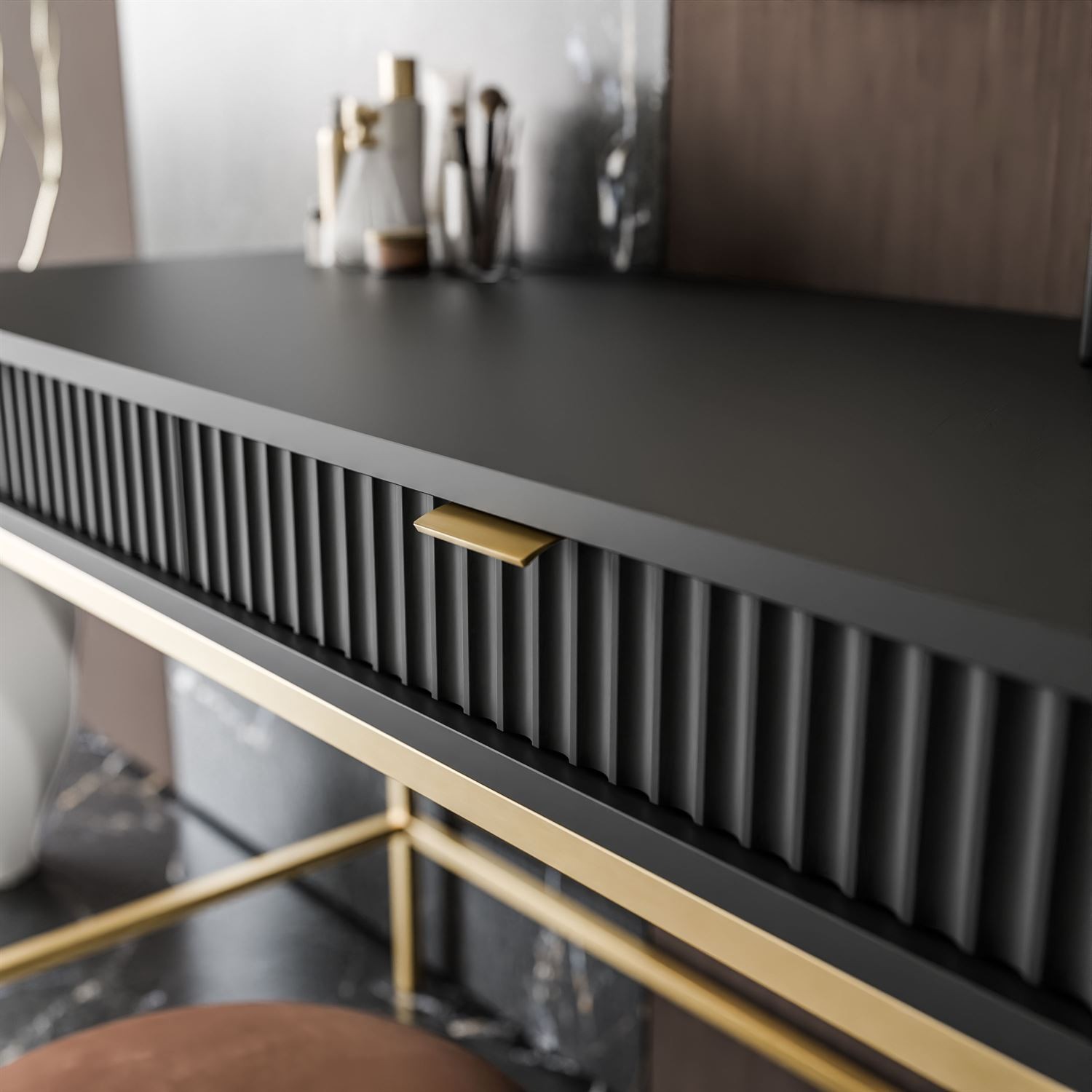 Toaletka z lustrem CORTADO GOLD T104