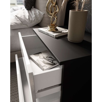 Szafka nocna LINA PUSHOPEN wysoki połysk LED Szafka nocna LINA PUSHOPEN wysoki połysk LED