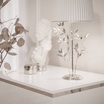 Stolik nocny AURORA SILVER na srebrnym stelażu