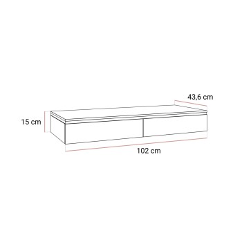 Toaletka kosmetyczna AURORA SILVER wisząca biały połysk