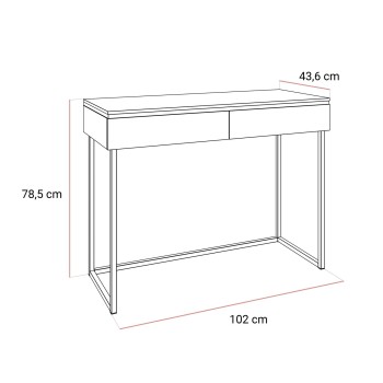 Konsola AURORA SILVER biały połysk na srebrnym stelażu
