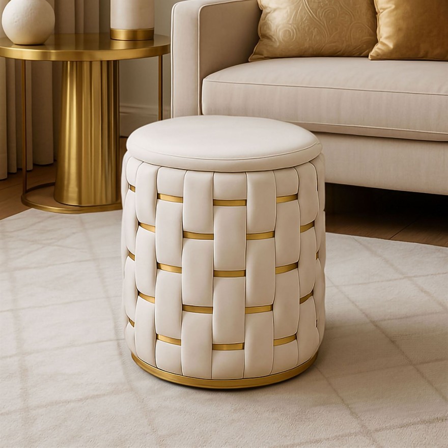 Otwierana pufa tapicerowana DIVA