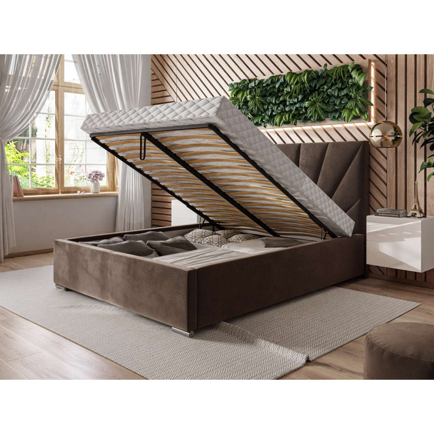 Łóżko kontynentalne AYLA z pojemnikiem French Velvet 677