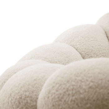 Fotel obrotowy FLUFFY z podnóżkiem