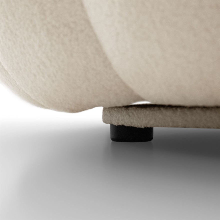 Fotel obrotowy FLUFFY z podnóżkiem