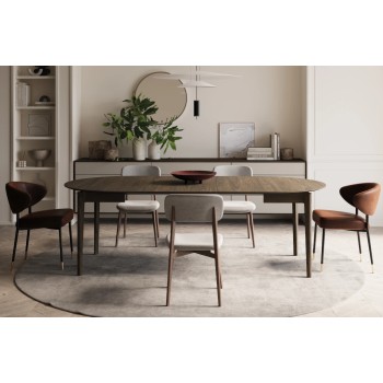 Stół okrągły rozkładany PLOT 90 - 210 cm