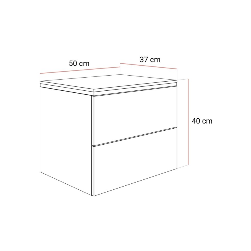 Stolik nocny AURORA II SILVER biały połysk z oświetleniem LED