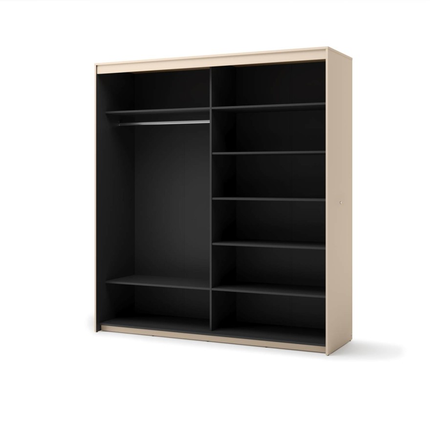 Szafa przesuwna TREND z lustrem 200cm i oświetleniem LED