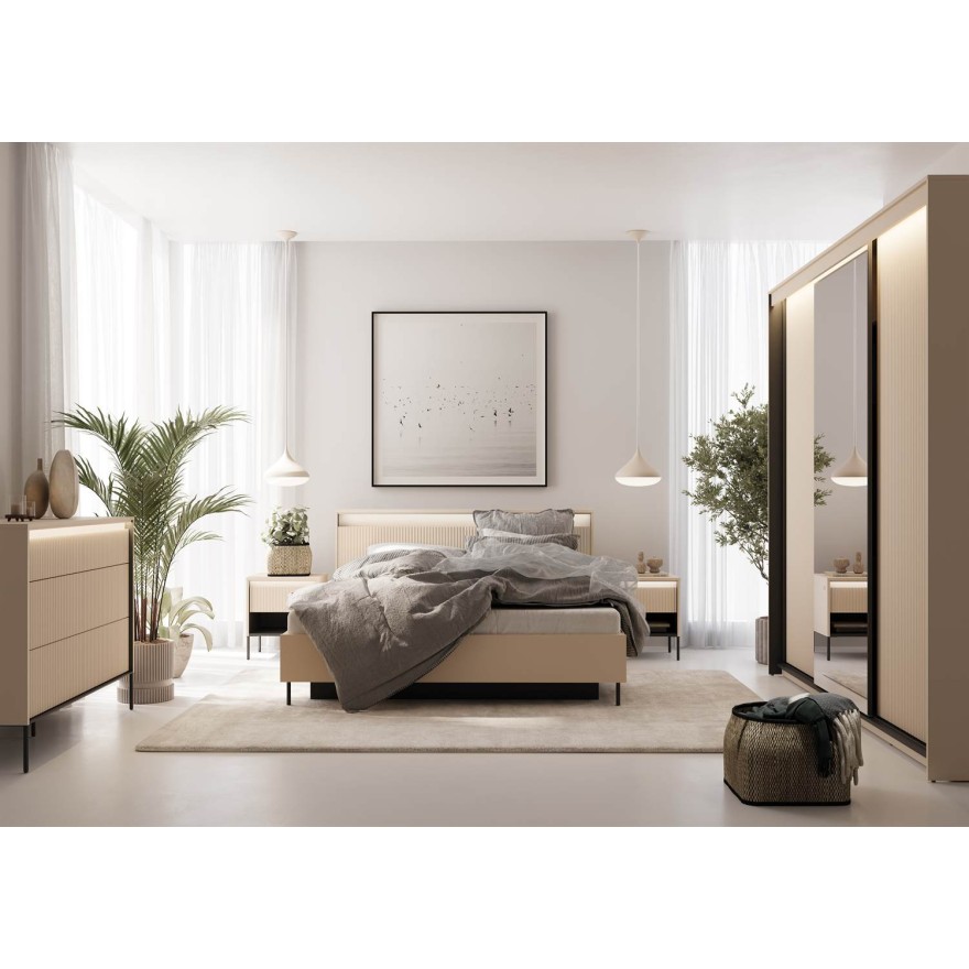 Łóżko TREND 160x200 z oświetleniem LED