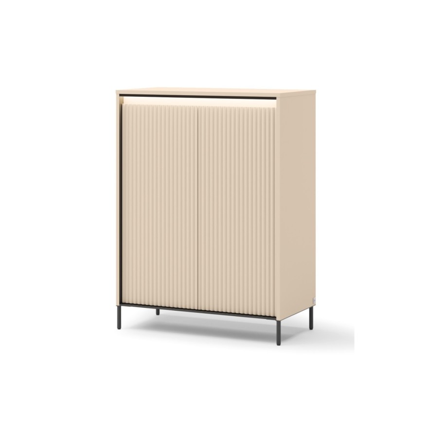 Wysoka komoda TREND 2D do przedpokoju z oświetleniem LED