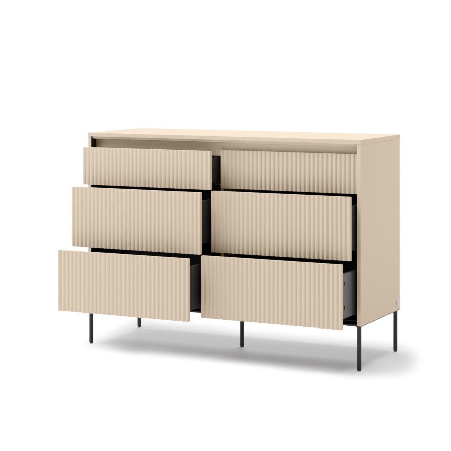 Komoda TREND 6S z szufladami i oświetleniem LED