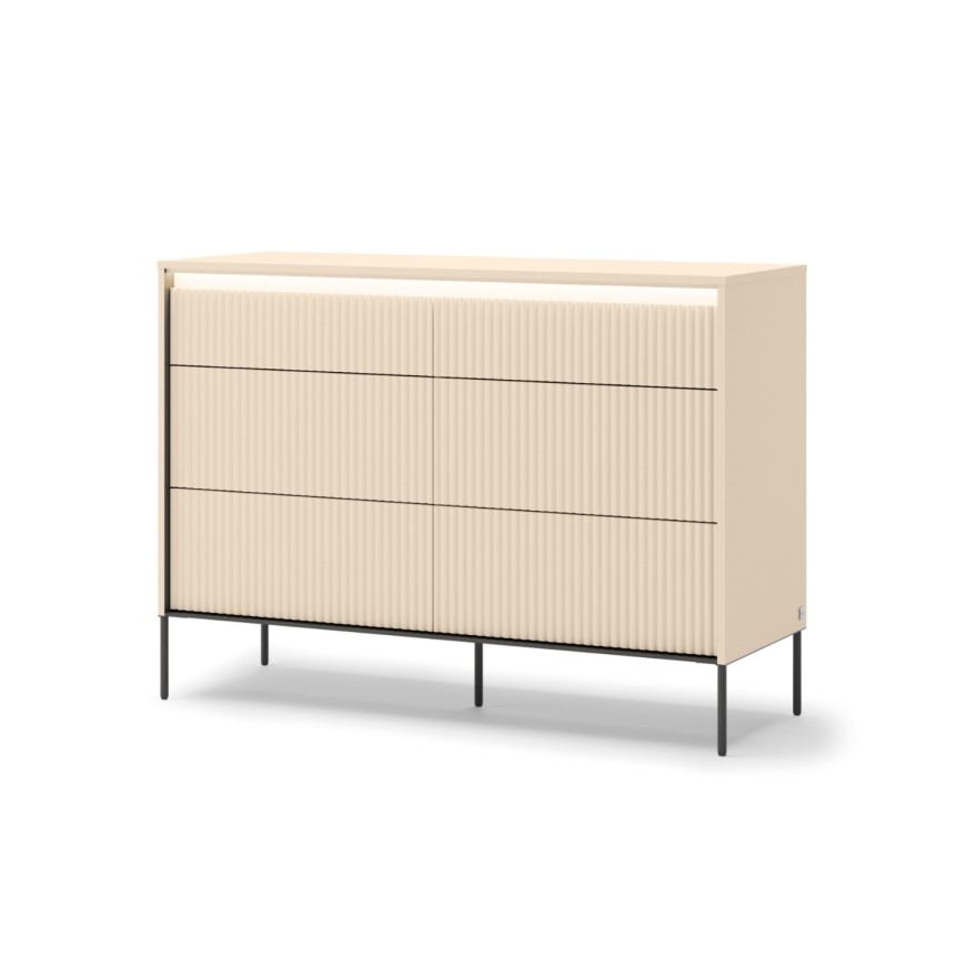 Komoda TREND 6S z szufladami i oświetleniem LED