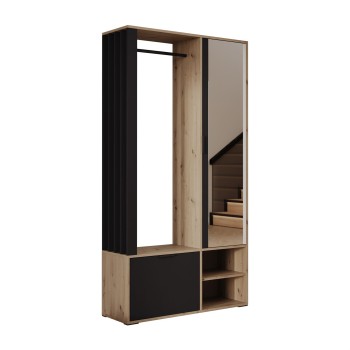 Garderoba FORIS LOFT z lustrem i drążkami na ubrania