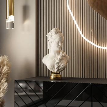 Komoda SANTILE na złotych nogach wysoki połysk