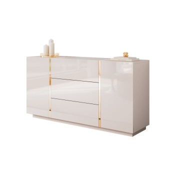 Komoda z szufladami ONYX kaszmir wysoki połysk 158 cm