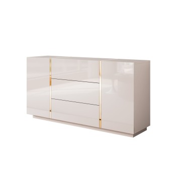 Komoda z szufladami ONYX kaszmir wysoki połysk 158 cm