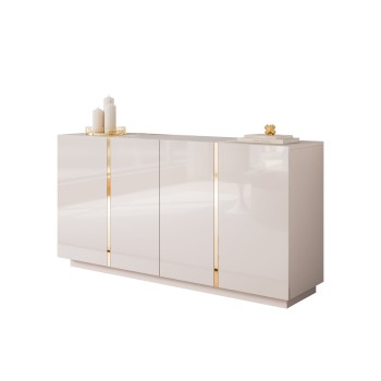 Komoda ONYX 4D kaszmir wysoki połysk 158 cm